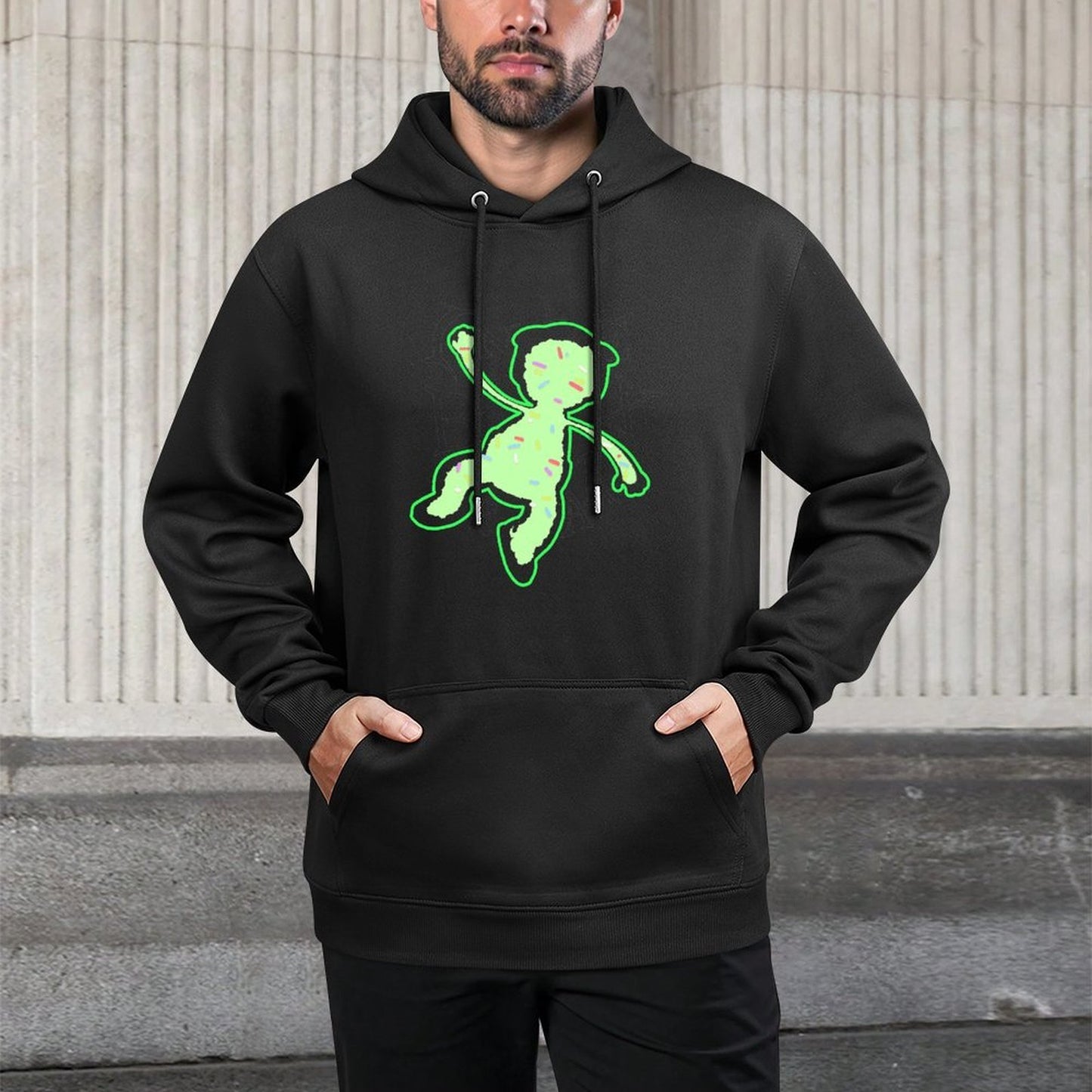 IPIB 250g Hooded Pocket Sweatshirt Front GraphicMen's Hooded  Sweatshirt6000006-6
