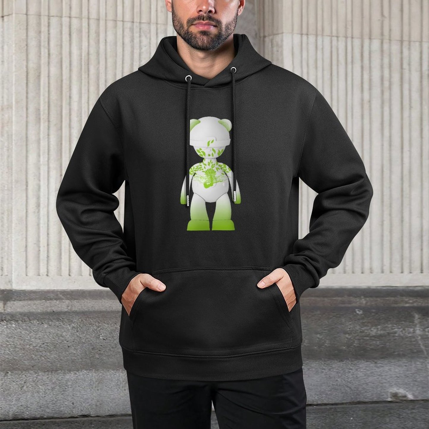IPIB 250g Hooded Pocket Sweatshirt Front GraphicMen's Hooded  Sweatshirt6000143-4