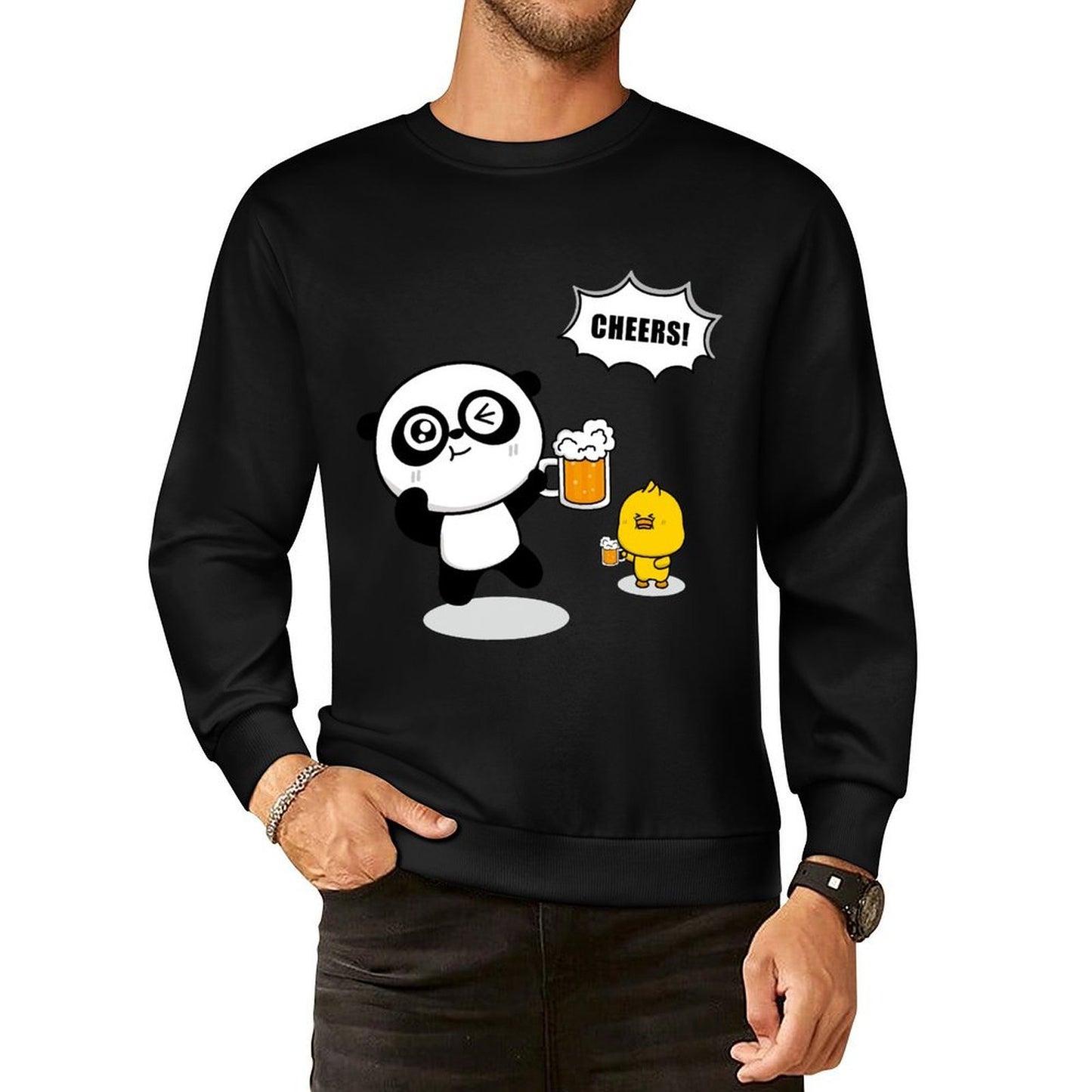 IPBR 250g Crew Neck Long Sleeve Sweatshirt Front GraphicCrew Neck Long Sleeve Sweatshirt4001000