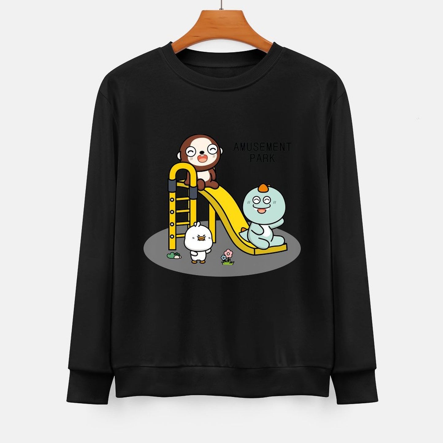 Front Patterned Long Sleeve TopLooseFit Weekend