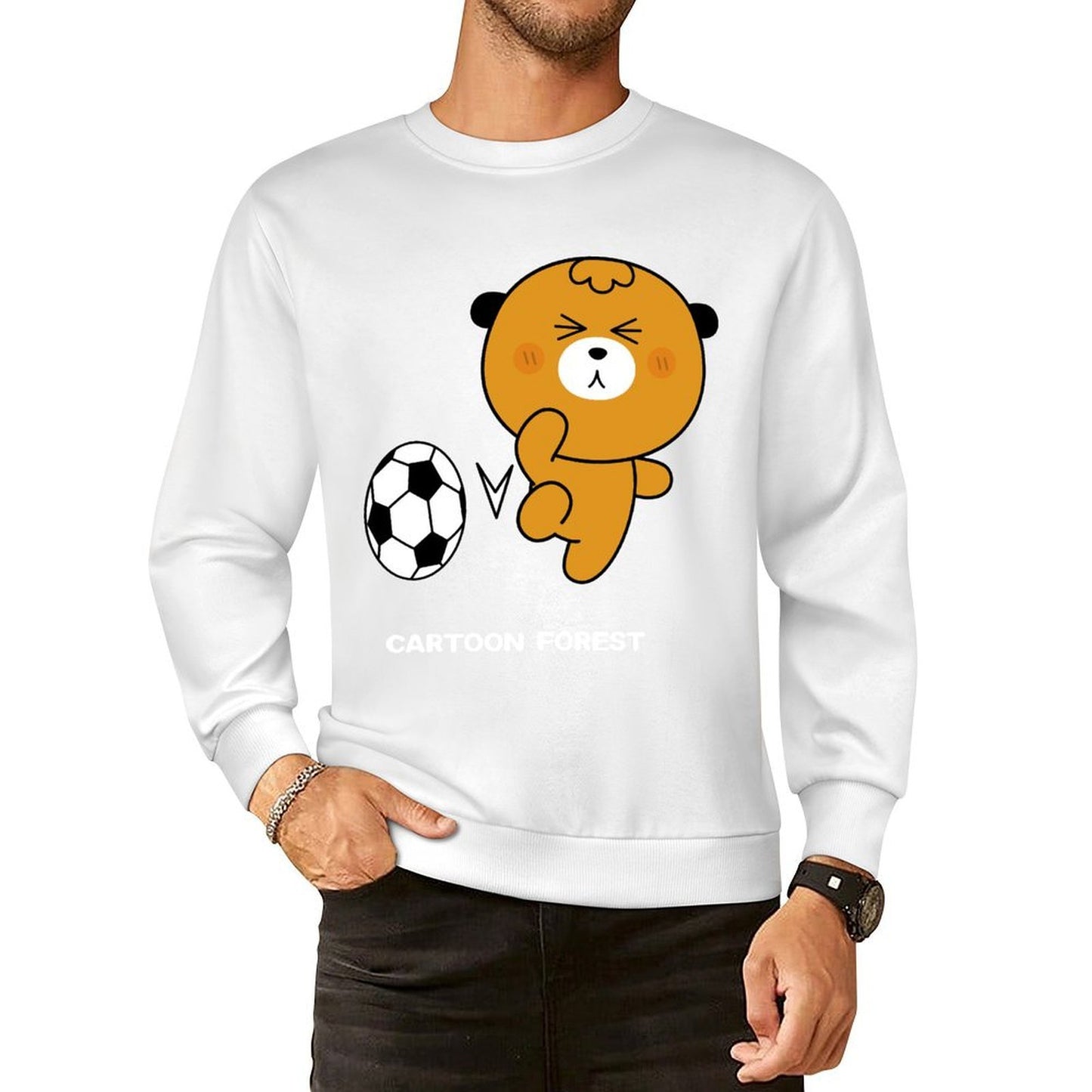 Front Patterned Long Sleeve TopPure ComfortFit