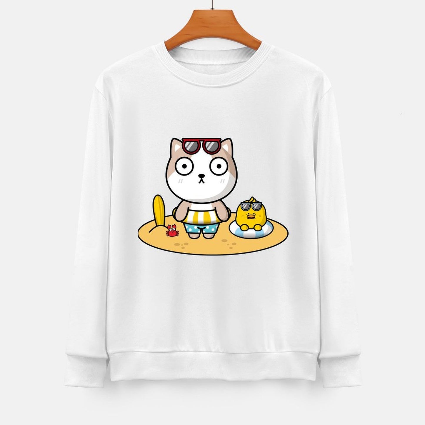 Front Patterned Long Sleeve TopCleanCut Vibrant Colors