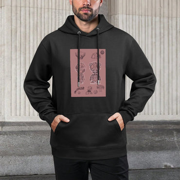 IPIB 250g Hooded Pocket Sweatshirt Front GraphicMen's Hooded  Sweatshirt6000008-6