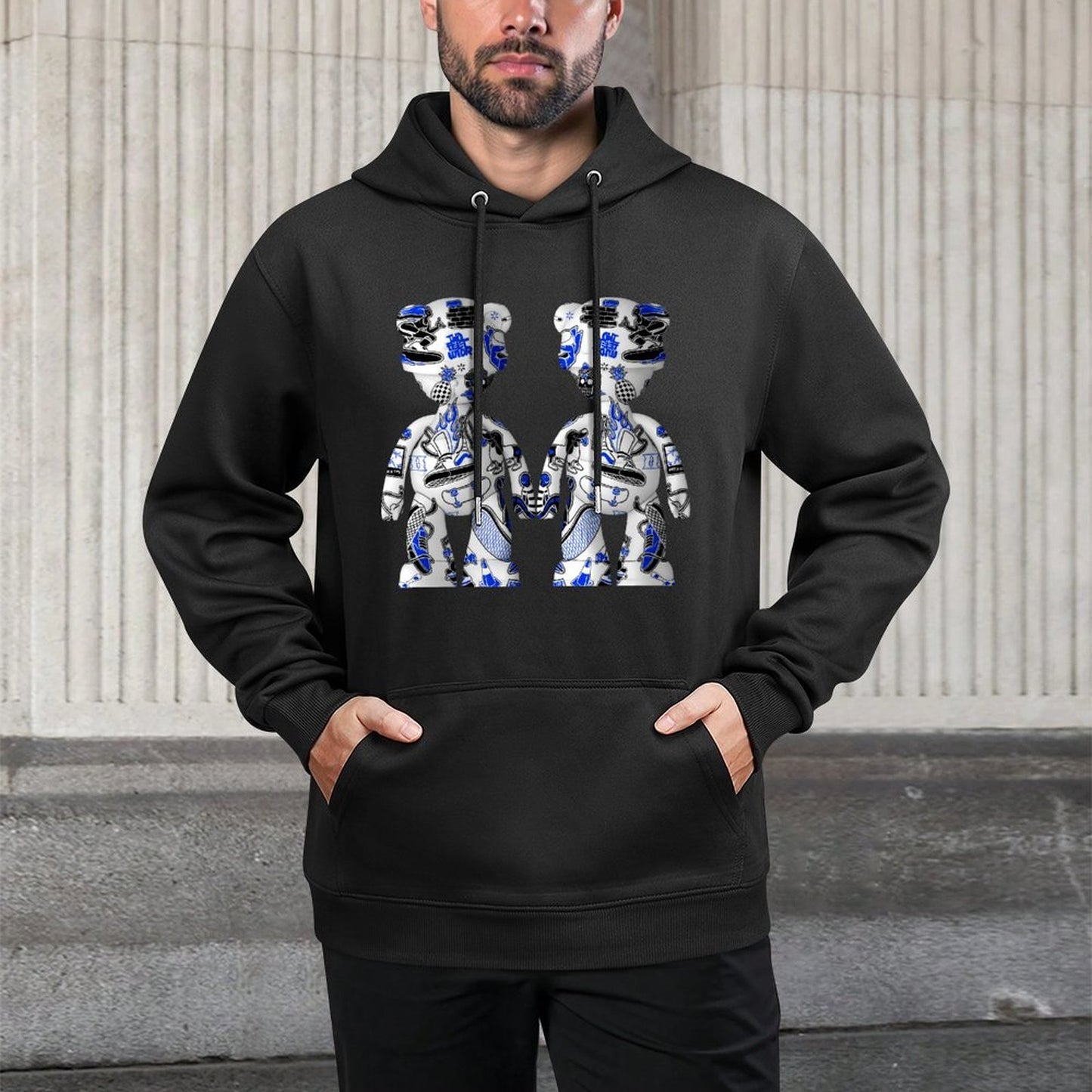 IPIB 250g Hooded Pocket Sweatshirt Front GraphicMen's Hooded  Sweatshirt6000085-2