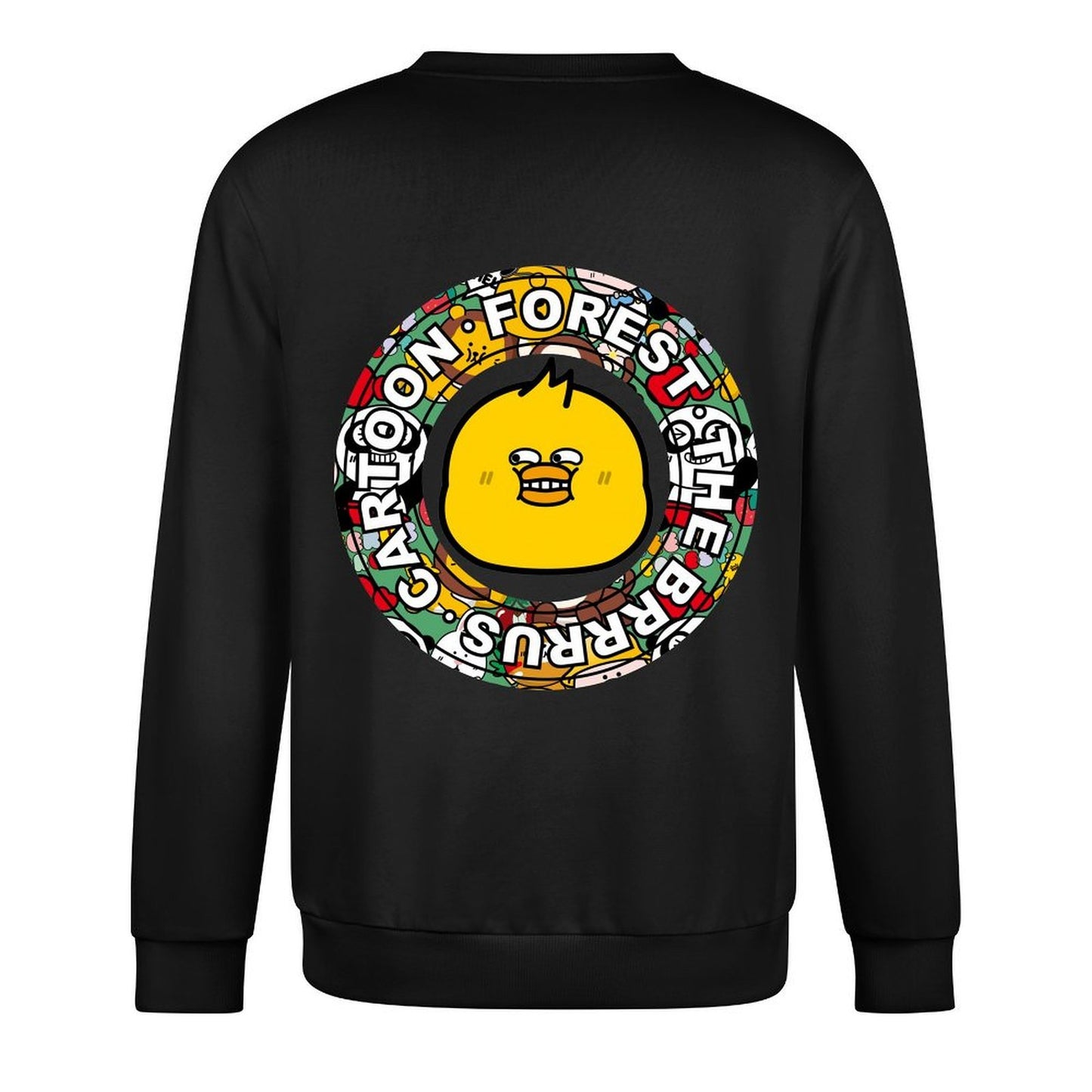 Long-sleeved crew neck sweatshirtPlain Regular Long Sleeve