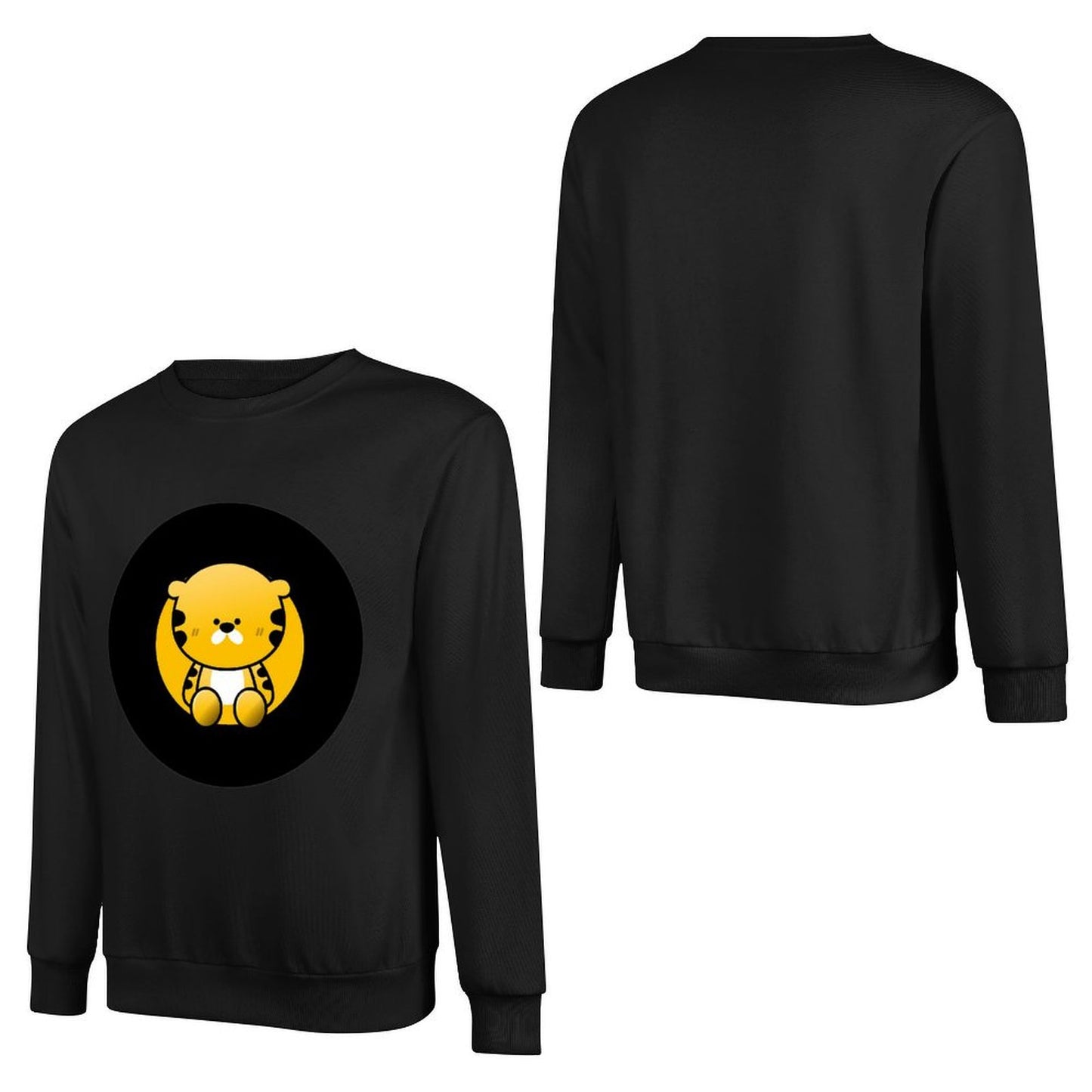 Front Patterned Long Sleeve TopVintage Batch-Printed