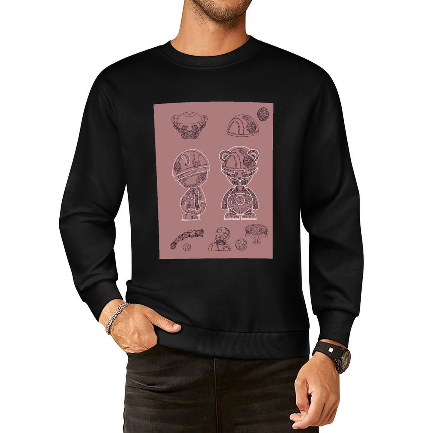 IPIB 250g Crew Neck Long Sleeve Sweatshirt Front GraphicCrew Neck Long Sleeve Sweatshirt6000008-6