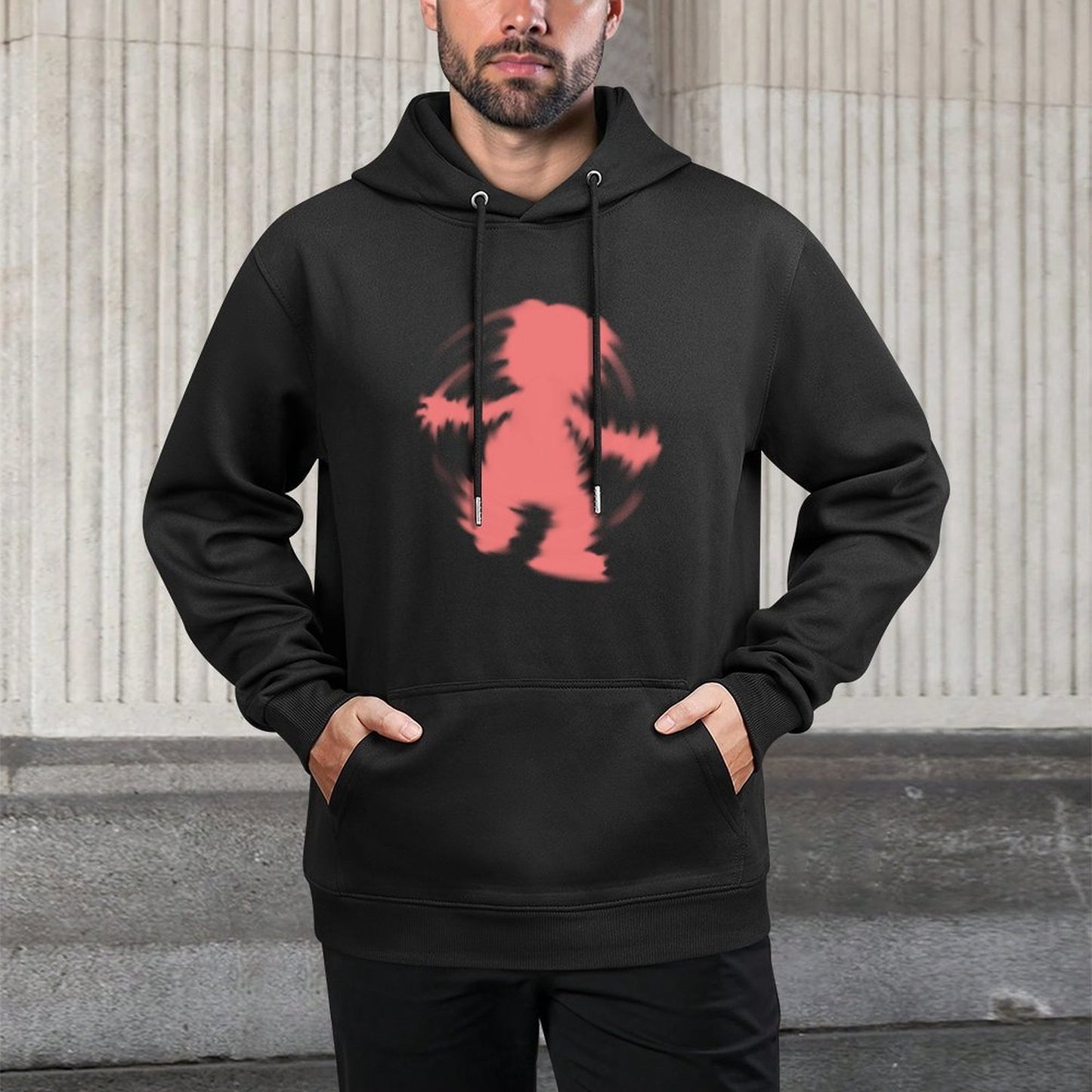 IPIB 250g Hooded Pocket Sweatshirt Front GraphicMen's Hooded  Sweatshirt6000005-1