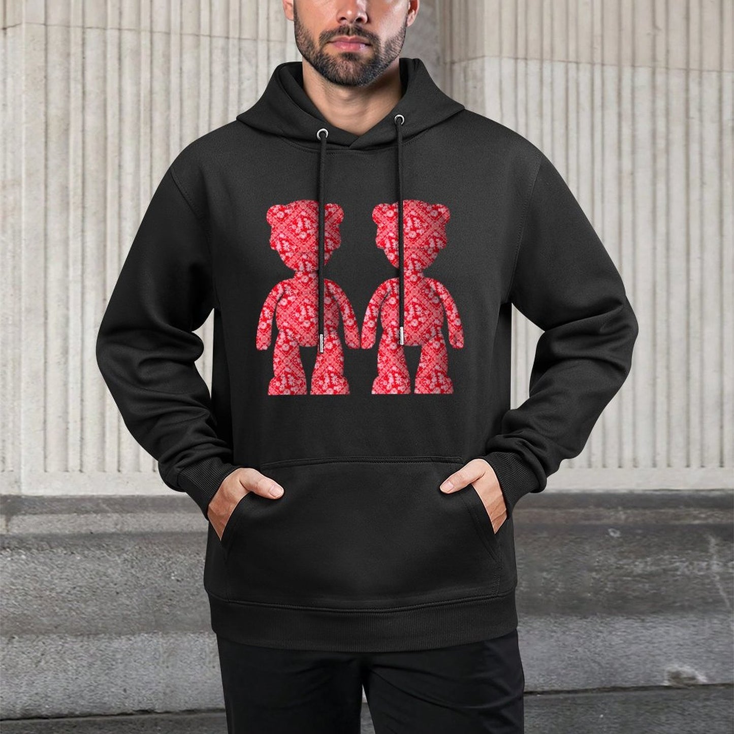 IPIB 250g Hooded Pocket Sweatshirt Front GraphicMen's Hooded  Sweatshirt6000147-3