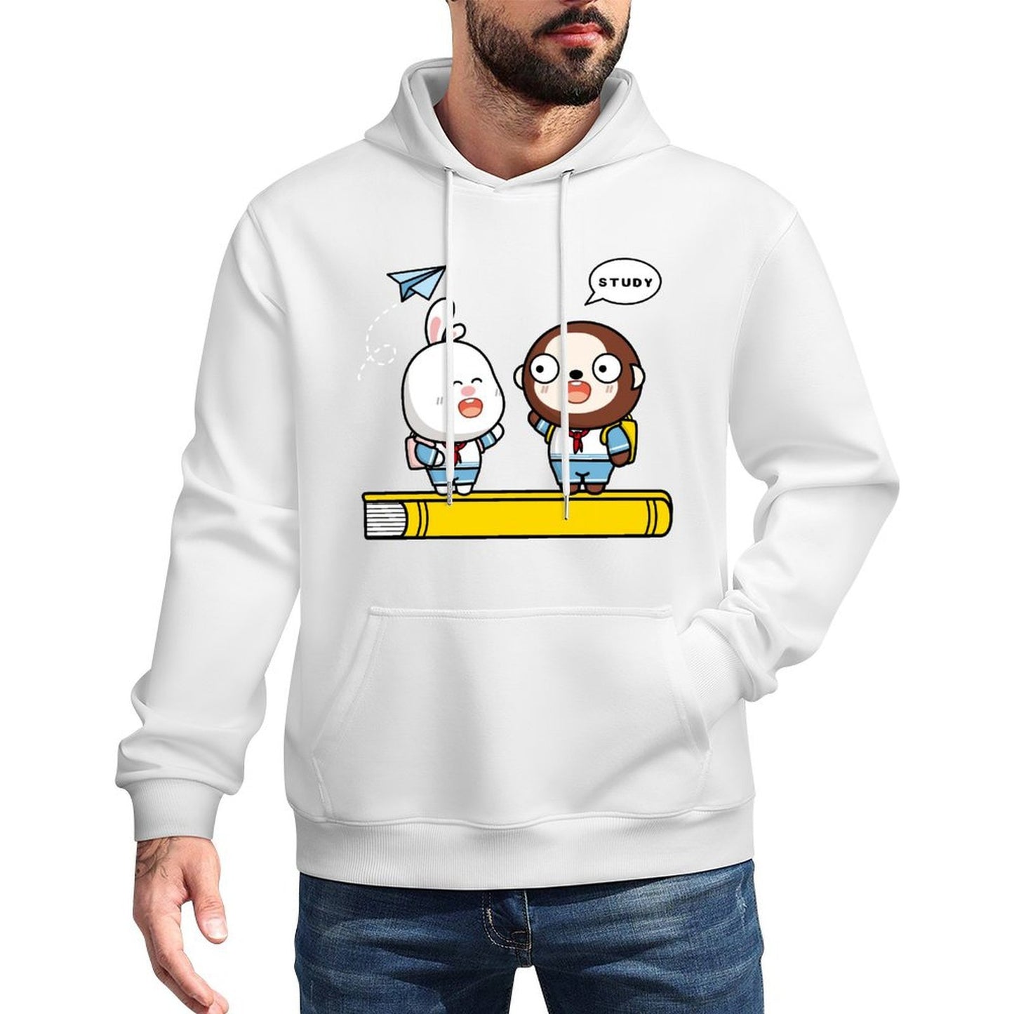 Plain Logo-Ready Front Graphic Hoodies