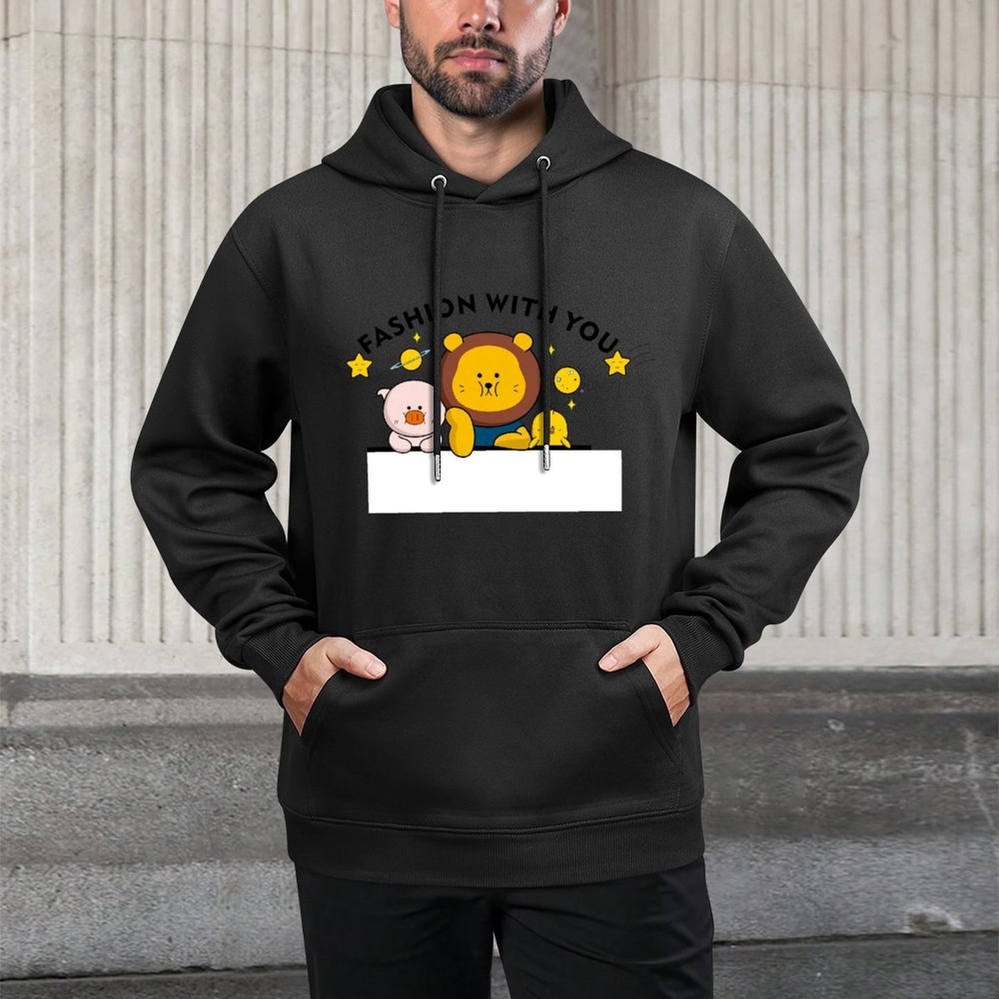 Logo-Ready Pure Front Graphic Hoodies