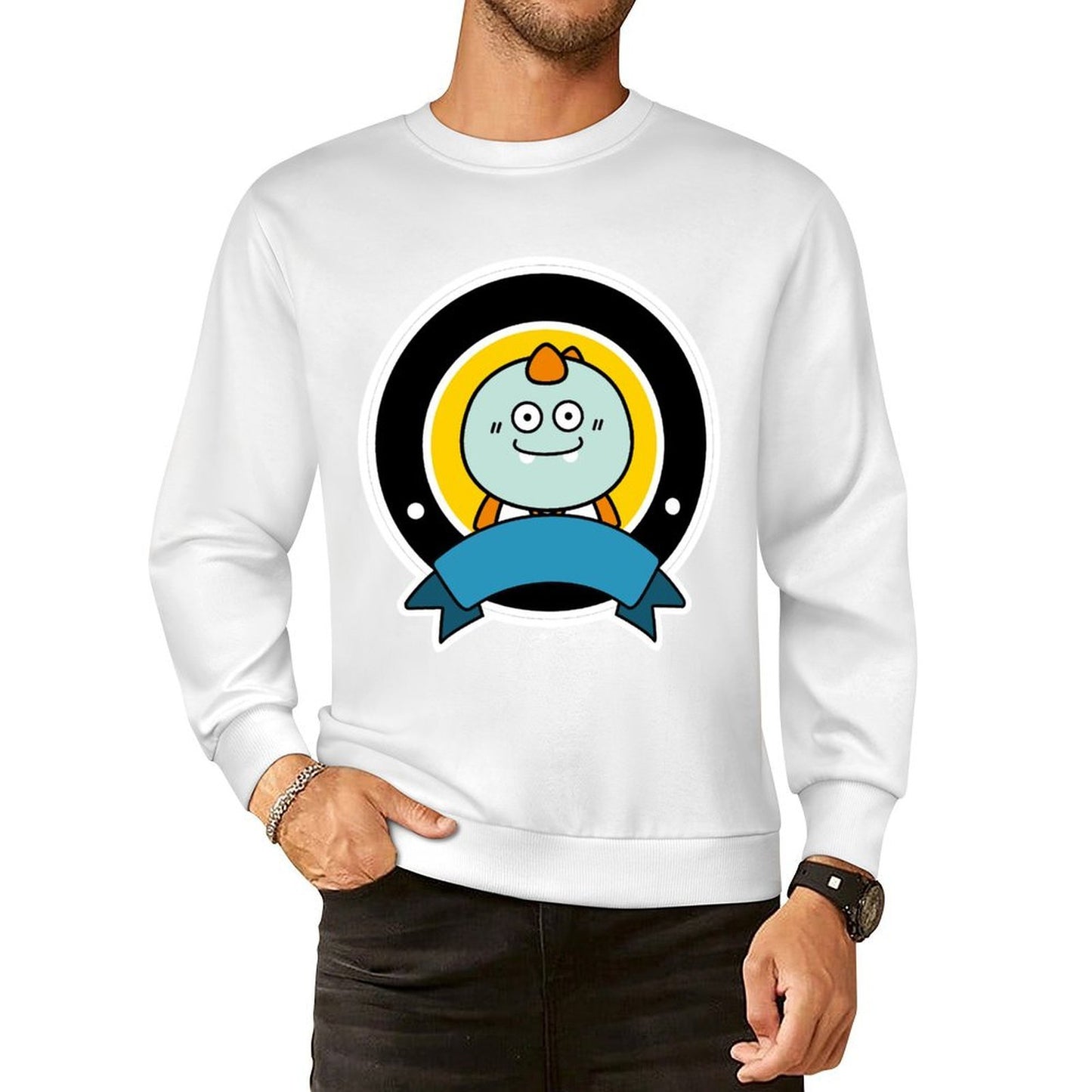 Front Patterned Long Sleeve TopSleek Standard