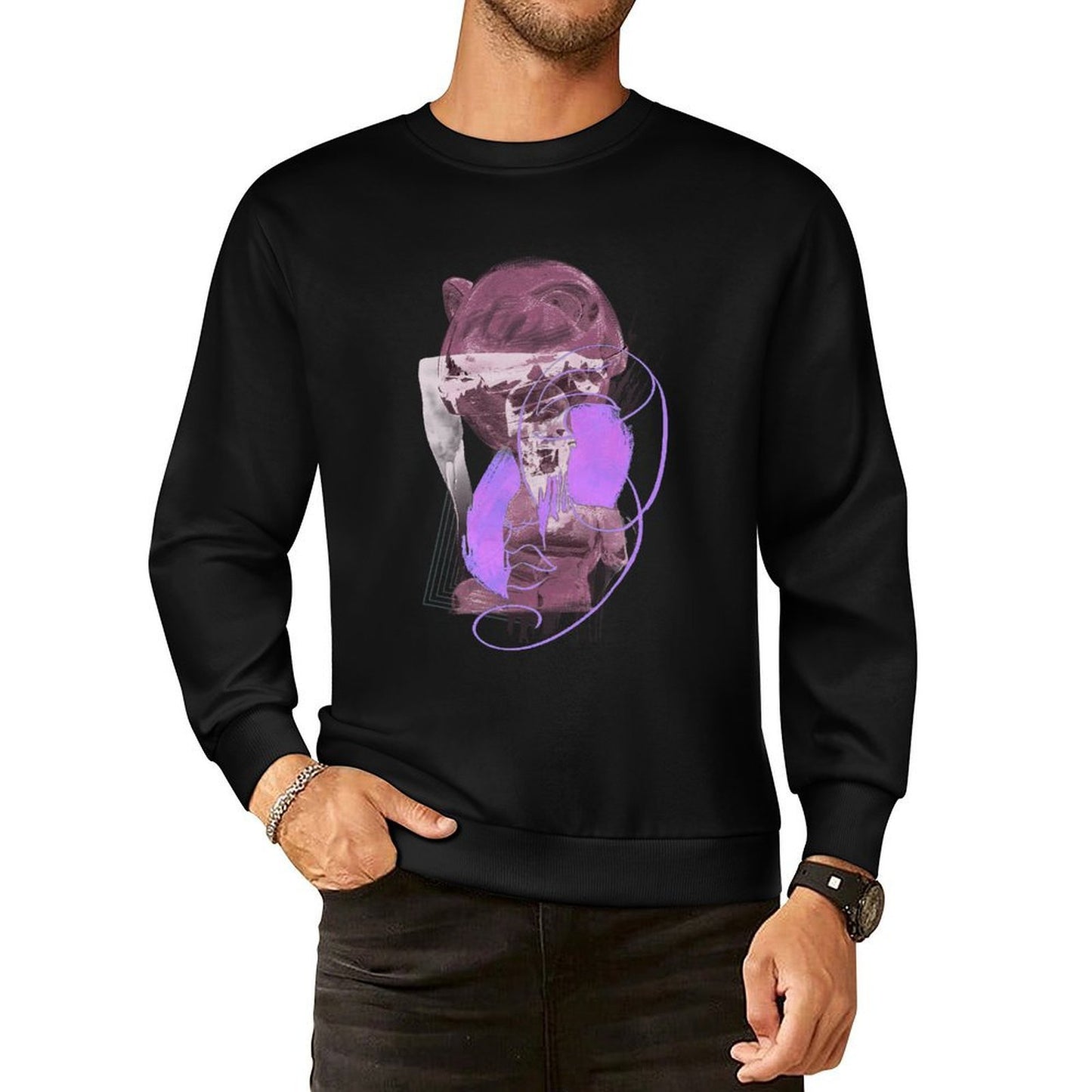IPIB 250g Crew Neck Long Sleeve Sweatshirt Front GraphicCrew Neck Long Sleeve Sweatshirt6000019-1