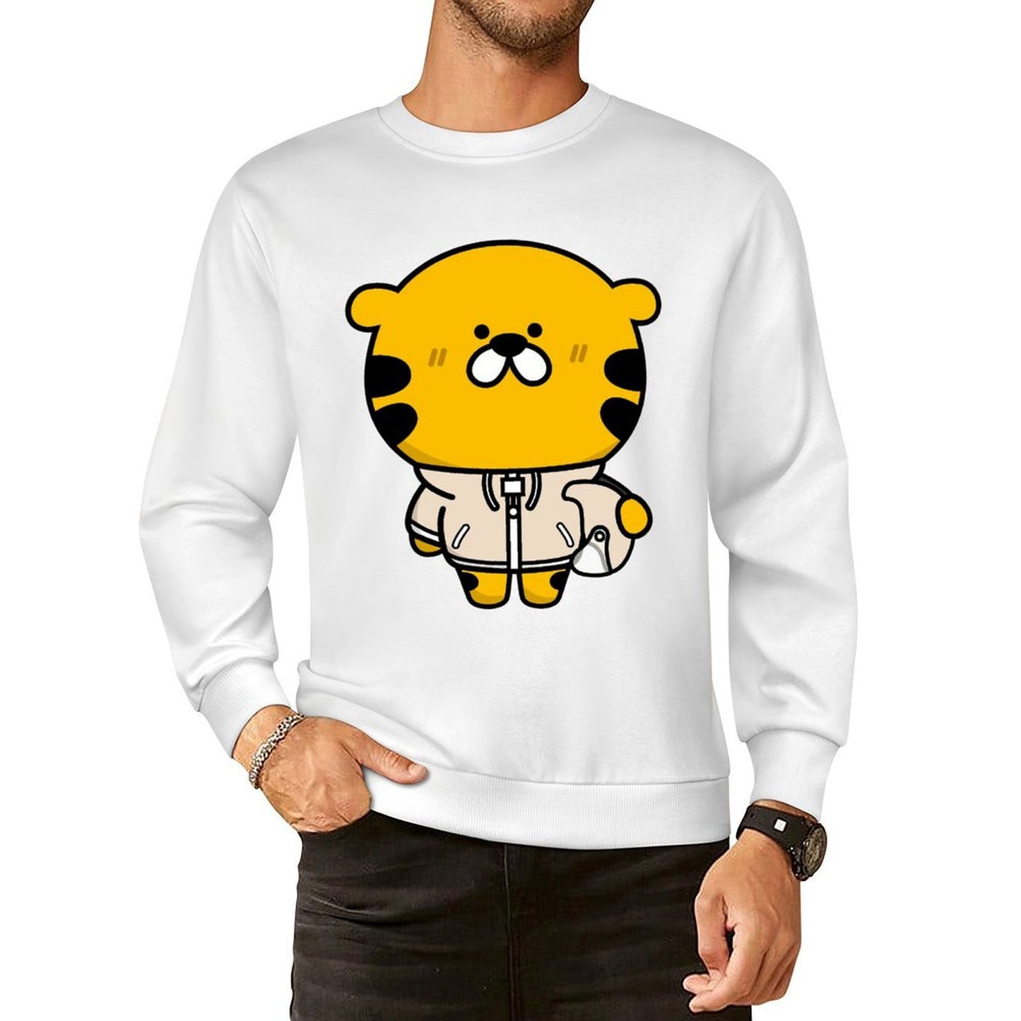 Front Patterned Long Sleeve TopRelaxed Edition