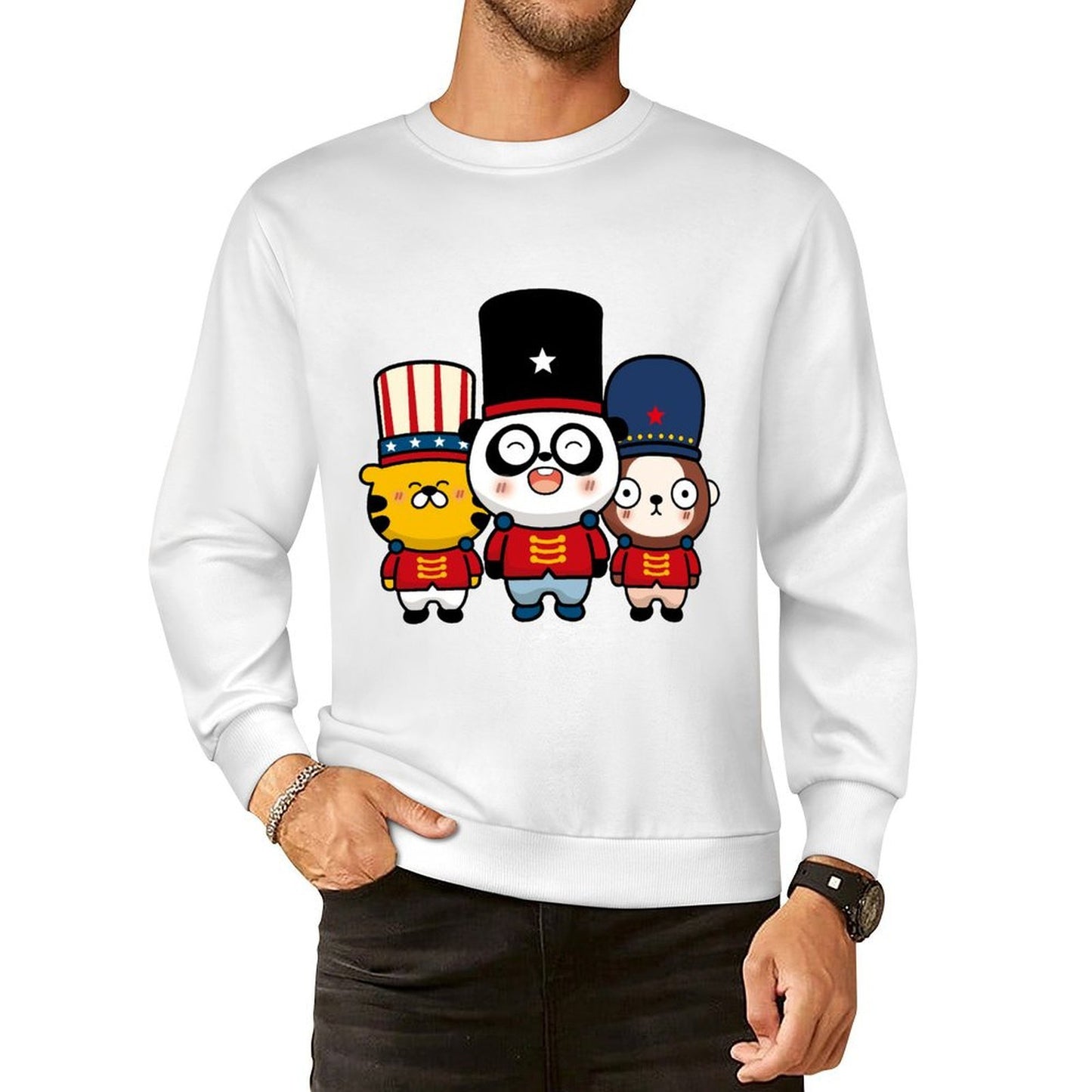 Front Patterned Long Sleeve TopSoftWear ModernFit