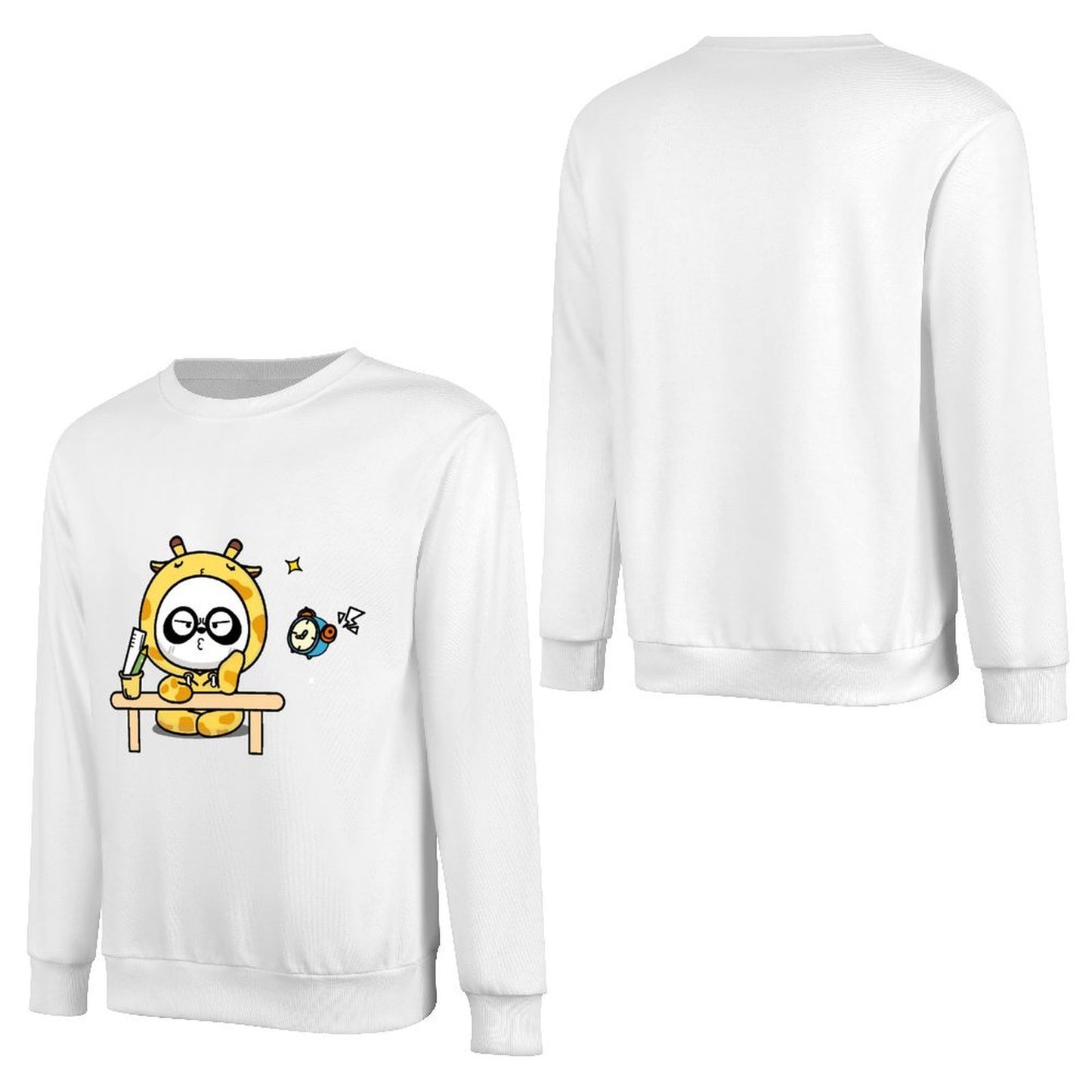 Front Patterned Long Sleeve TopNeutral Crisp Print