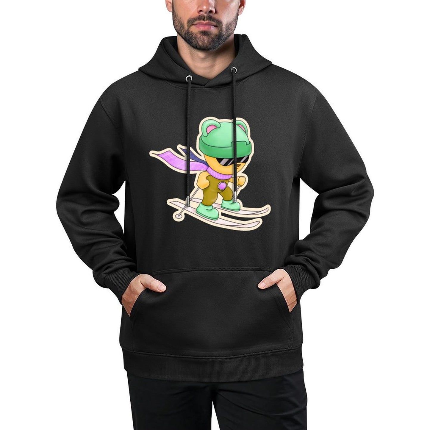 IPIB 250g Hooded Pocket Sweatshirt Front GraphicMen's Hooded  Sweatshirt6000049.png-4