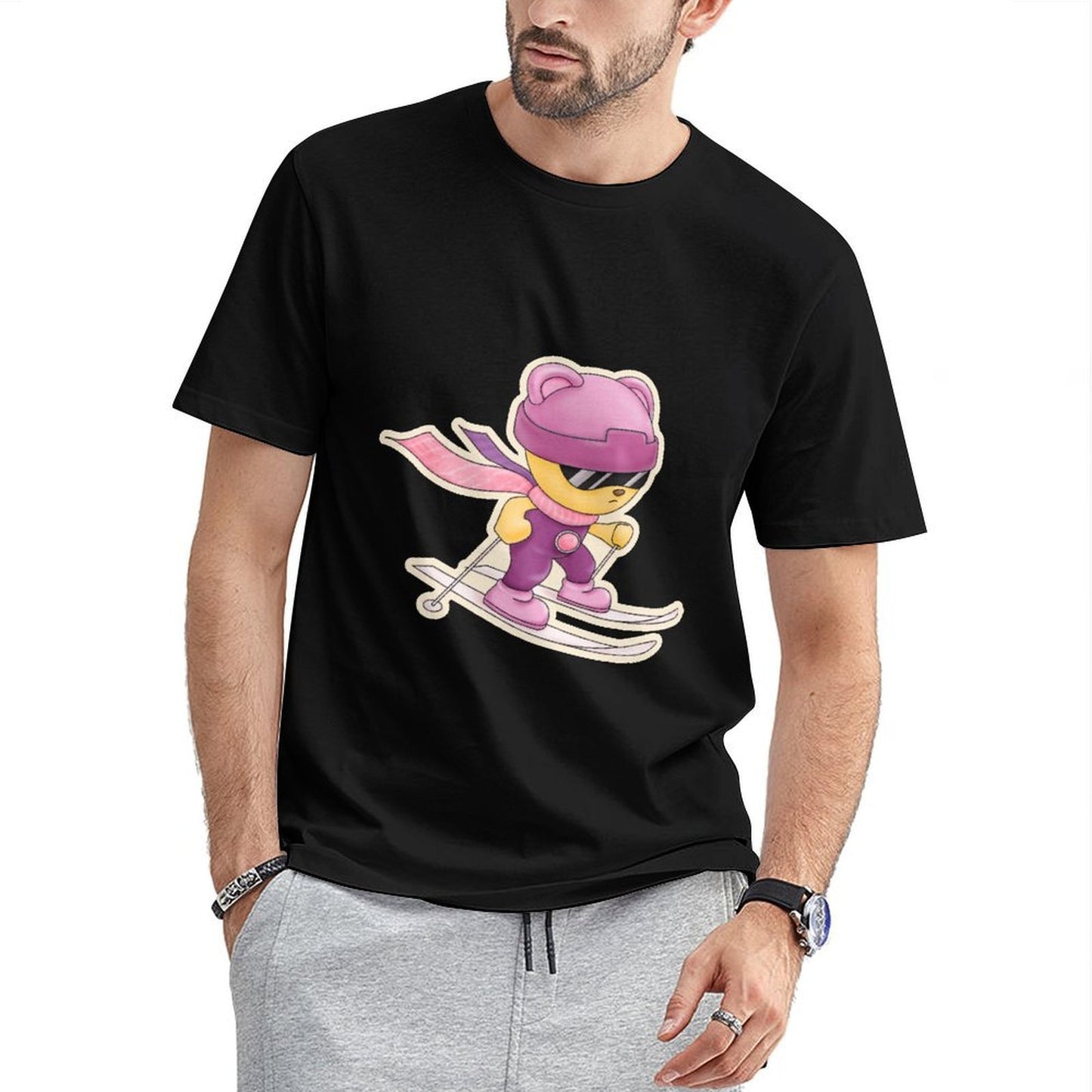 Inlex Bear T-shirtsFade-Resistant Recycled T-Shirt