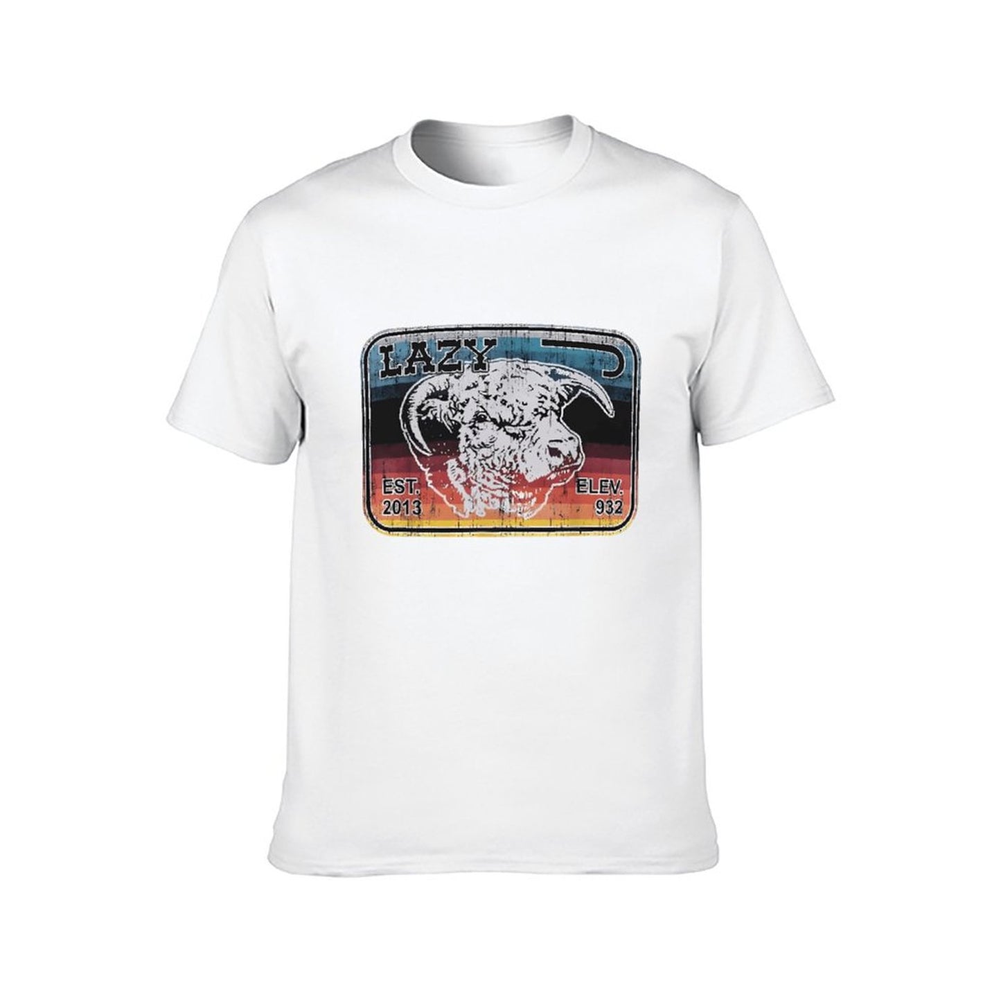 Inkmay Casual Cotton T-shirt Abstract Artistic Profile With Geometric Elements Unisex T-shirtSoftWear Shrink-Resistant T-Shirt