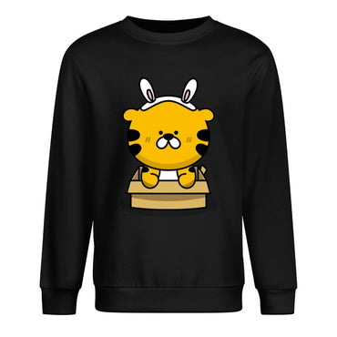 Front Patterned Long Sleeve TopStudio Crew Neck