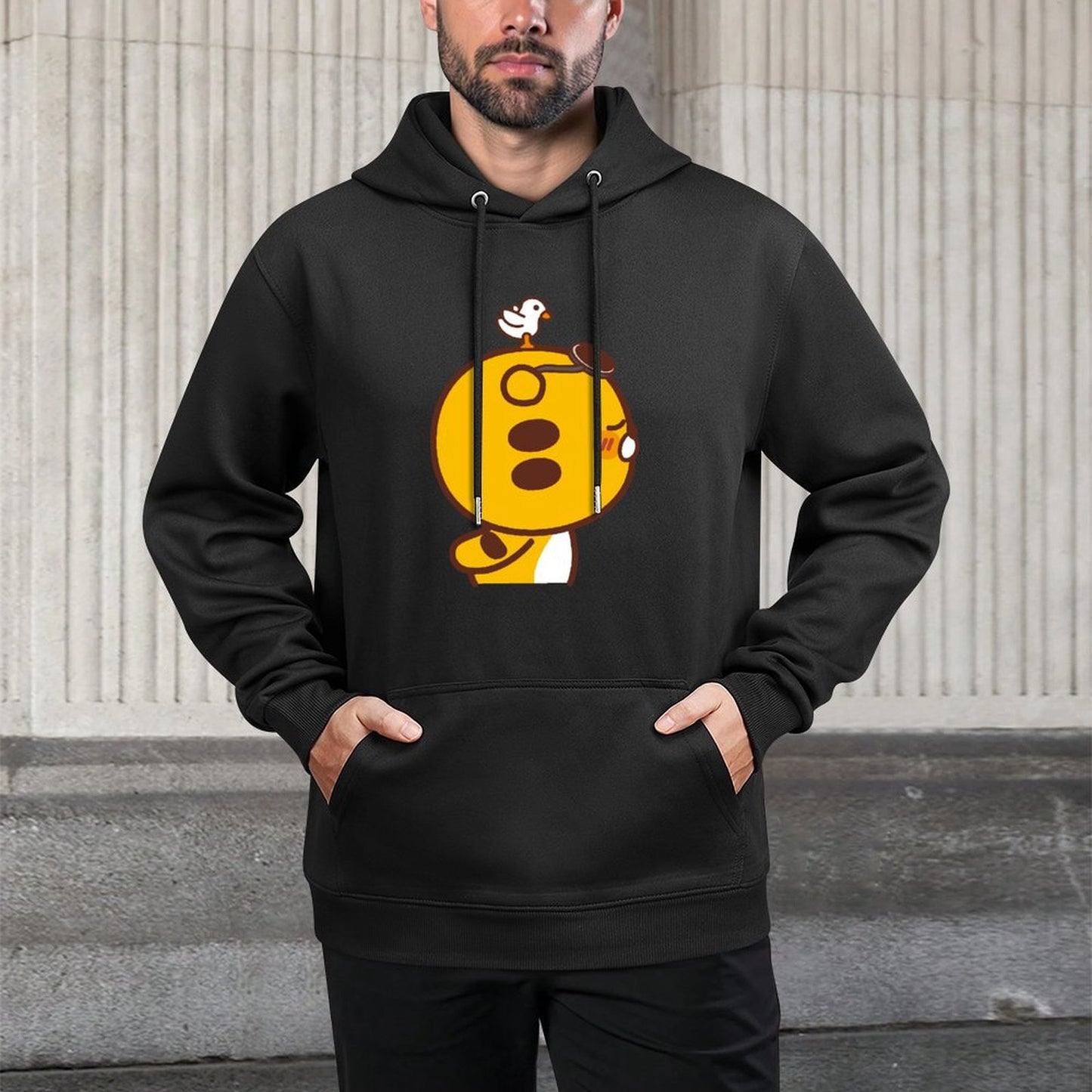 Front Graphic HoodiesHeat-Transfer Minimalist