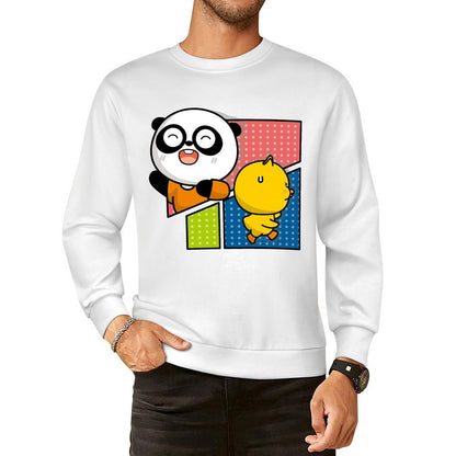 Front Patterned Long Sleeve TopCrew Neck Neat