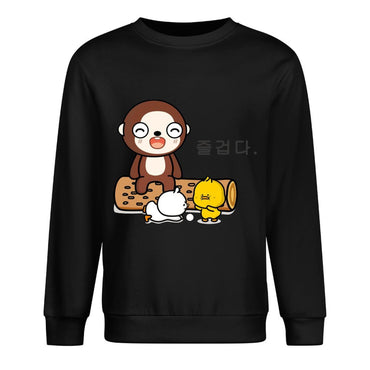 Front Patterned Long Sleeve TopMinimal Oversized