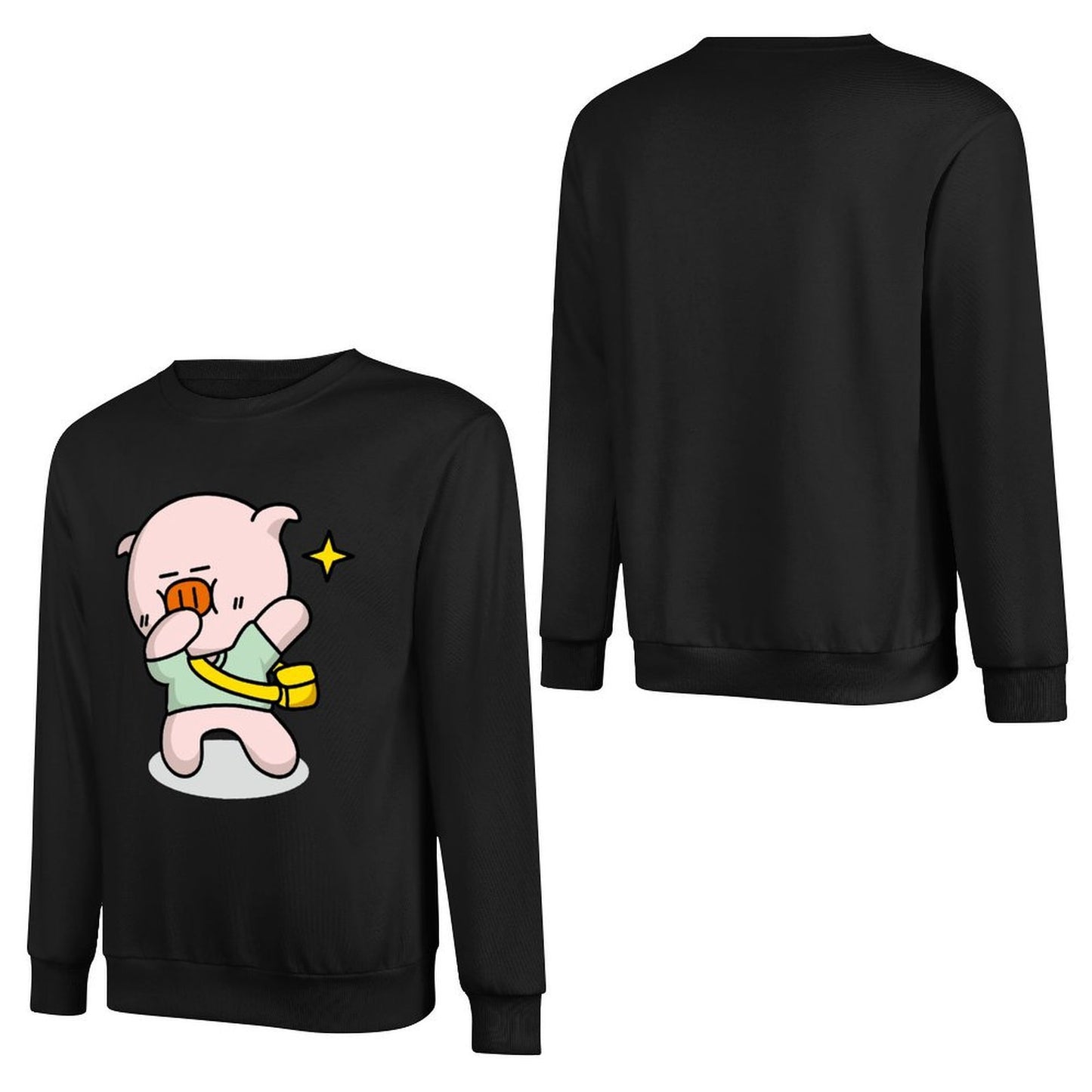 Front Patterned Long Sleeve TopTear-Resistant Fresh