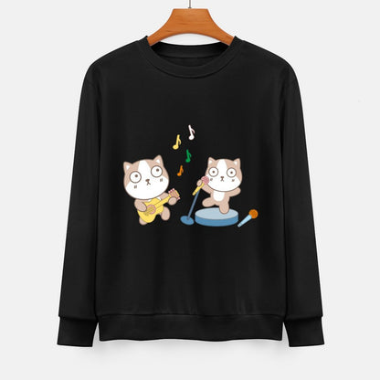  Front Patterned Long Sleeve TopColorfast Minimalist