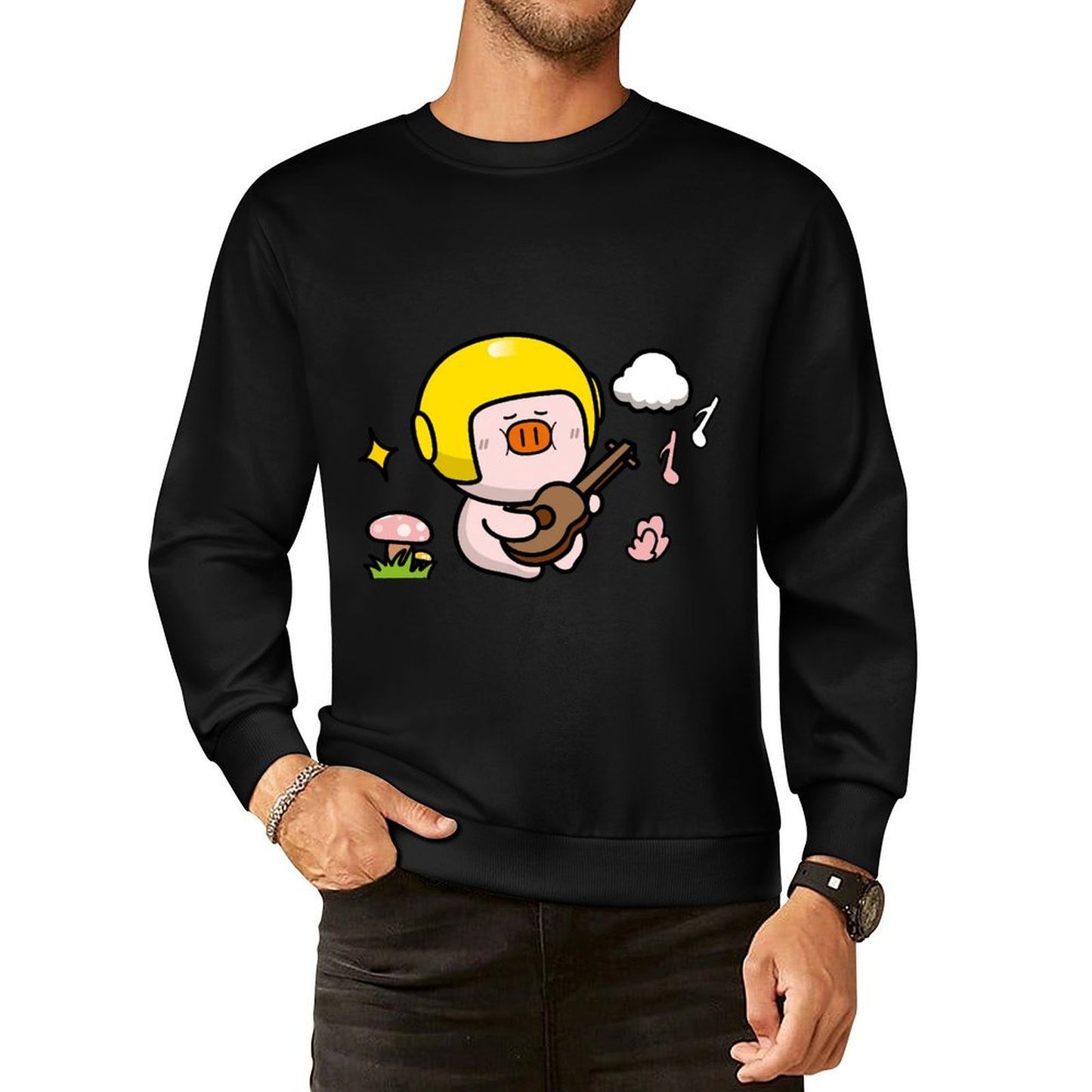 Front Patterned Long Sleeve TopLightweight StreetFit