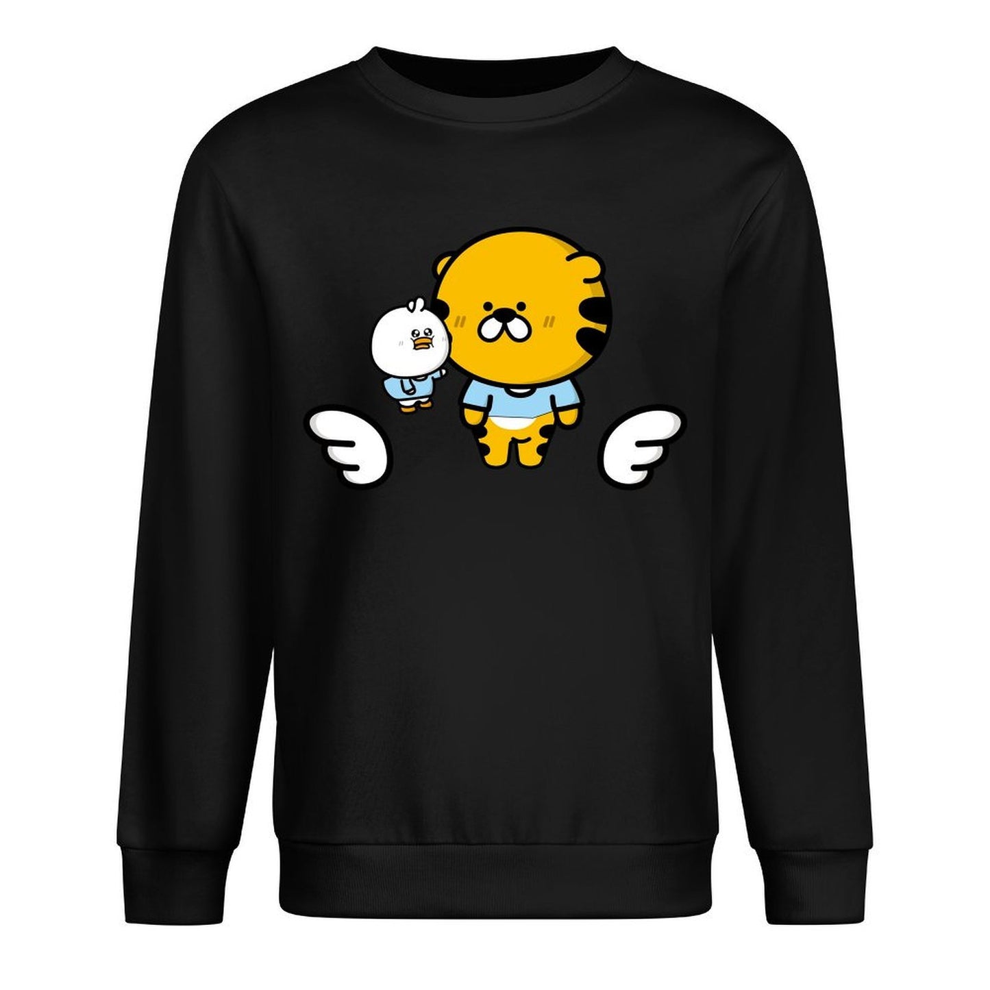 Front Patterned Long Sleeve TopSolid Heat-Transfer