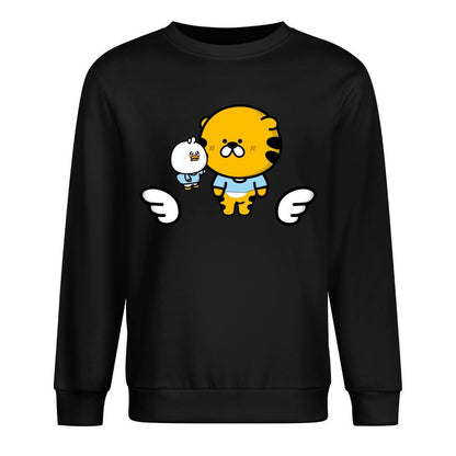 Front Patterned Long Sleeve TopSolid Heat-Transfer