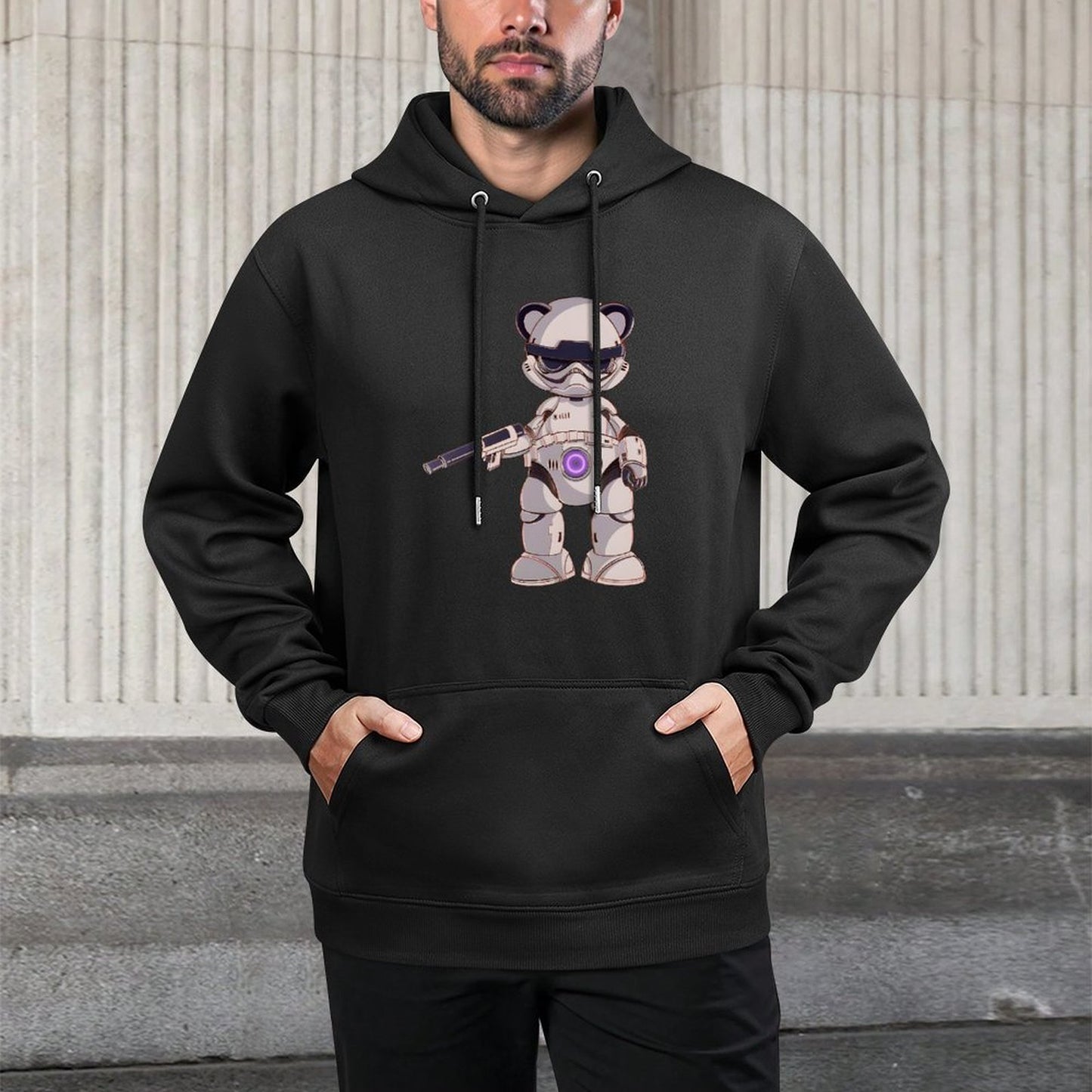 IPIB 250g Hooded Pocket Sweatshirt Front GraphicMen's Hooded  Sweatshirt6000060-1