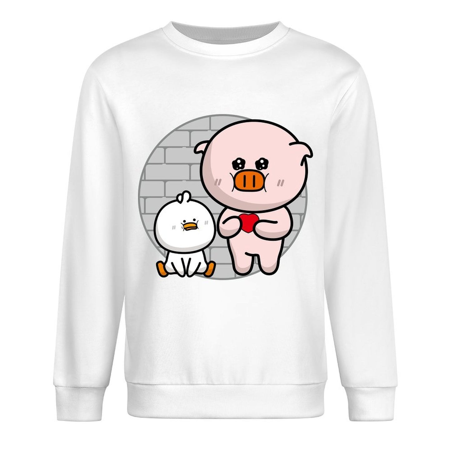 Front Patterned Long Sleeve TopClassic Fit Essential