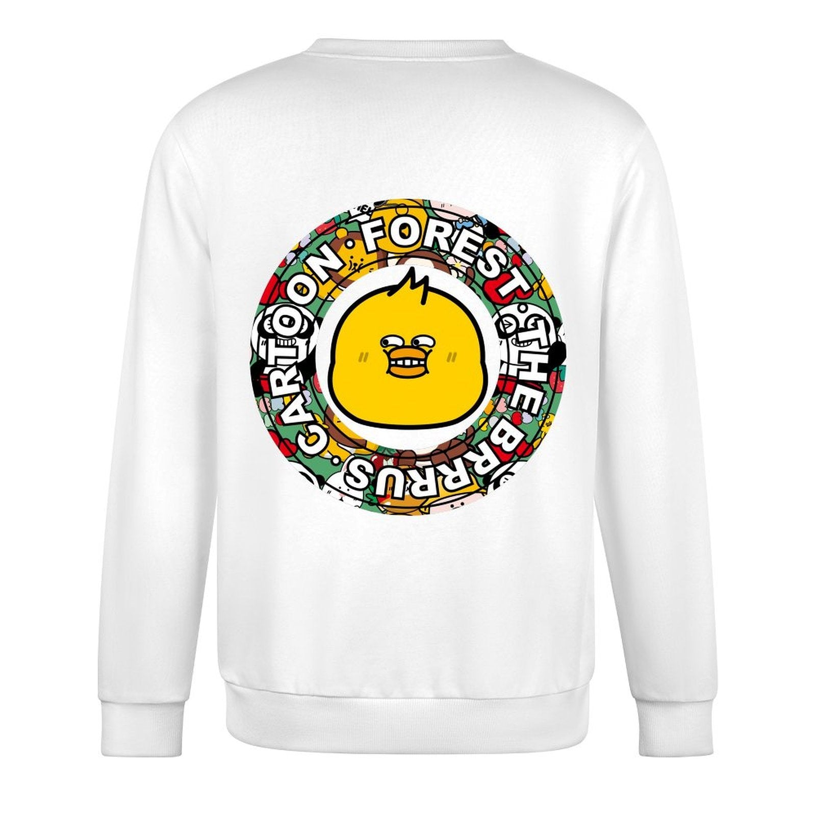 Long-sleeved crew neck sweatshirtPlain Regular Long Sleeve