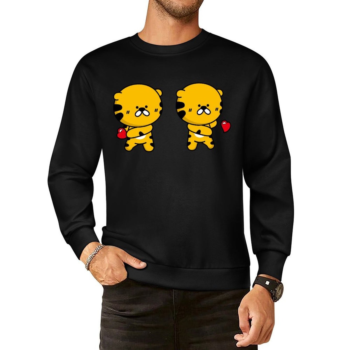 Front Patterned Long Sleeve TopSoft Neutral