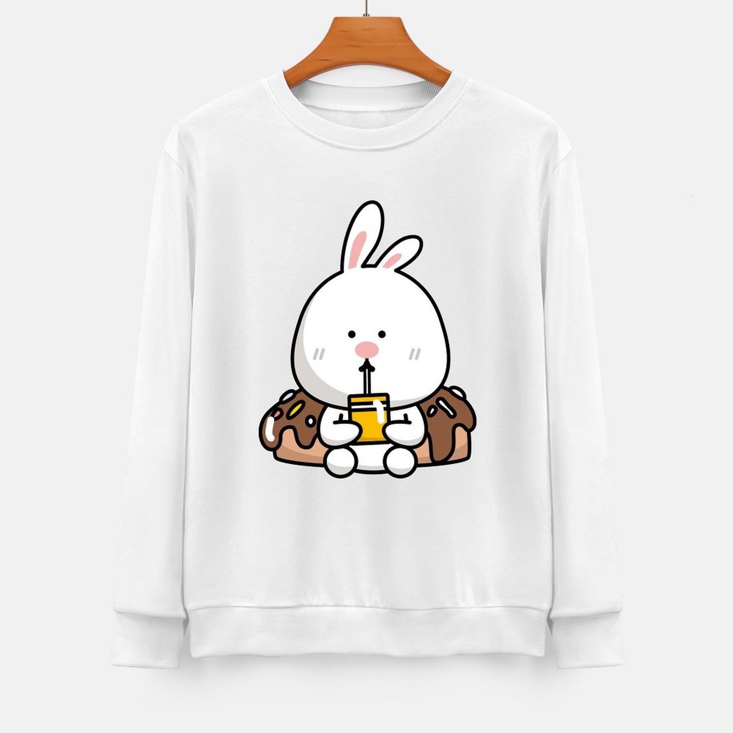 Front Patterned Long Sleeve TopCrisp Print Relaxed Fit