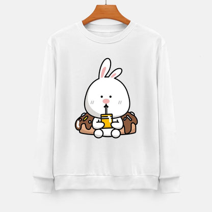 Front Patterned Long Sleeve TopCrisp Print Relaxed Fit