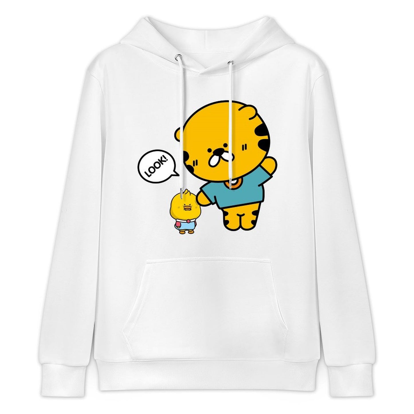 Double-Stitched Crisp Print Front Graphic Hoodies