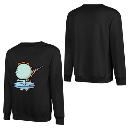 Front Patterned Long Sleeve TopColorfast Retro