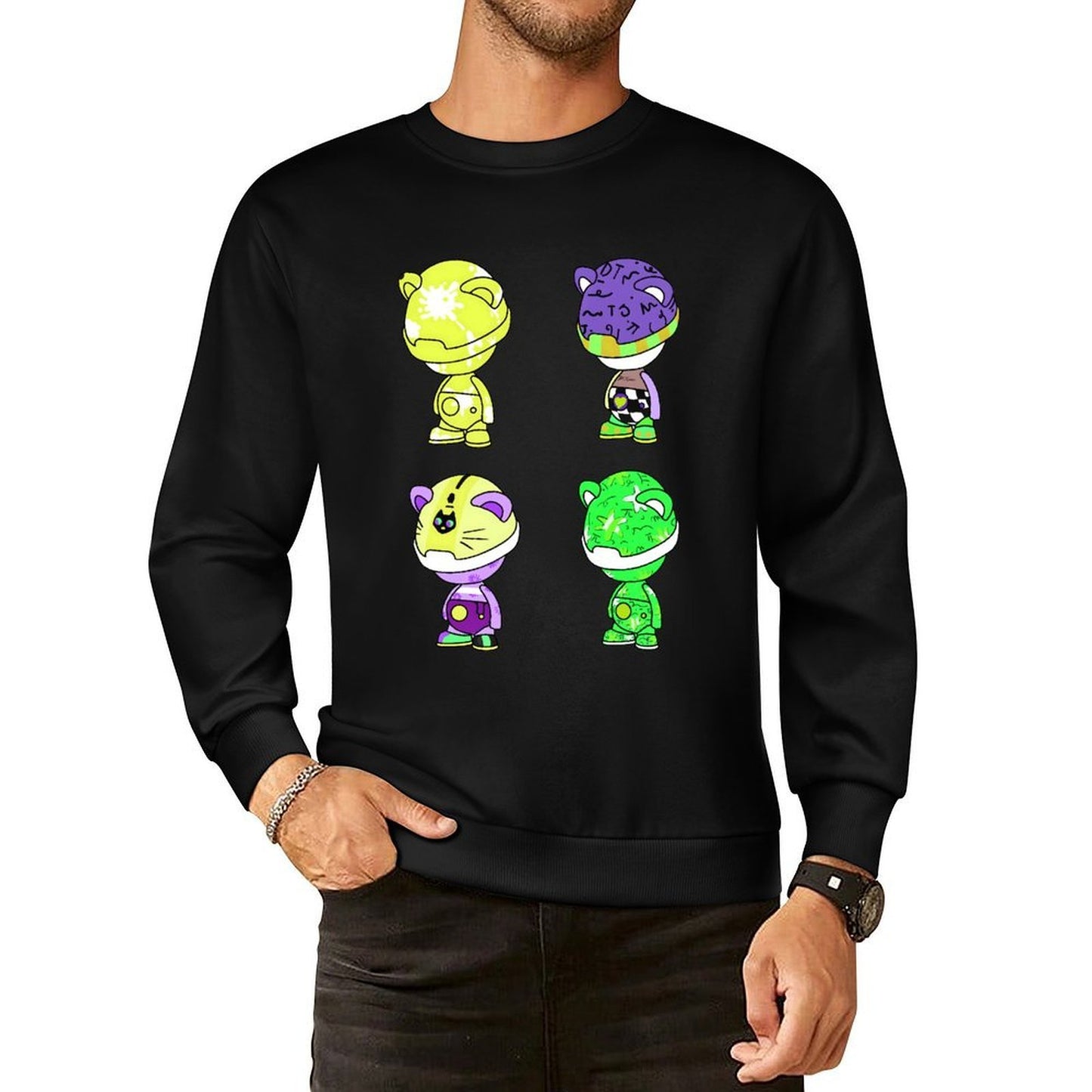 IPIB 250g Crew Neck Long Sleeve Sweatshirt Front GraphicCrew Neck Long Sleeve Sweatshirt6000074-2