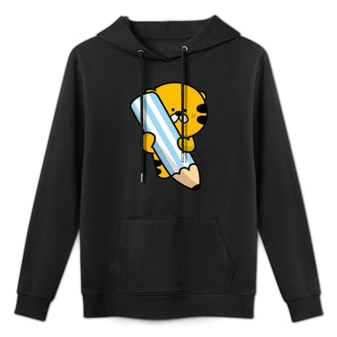 Recycled Solid Front Graphic Hoodies