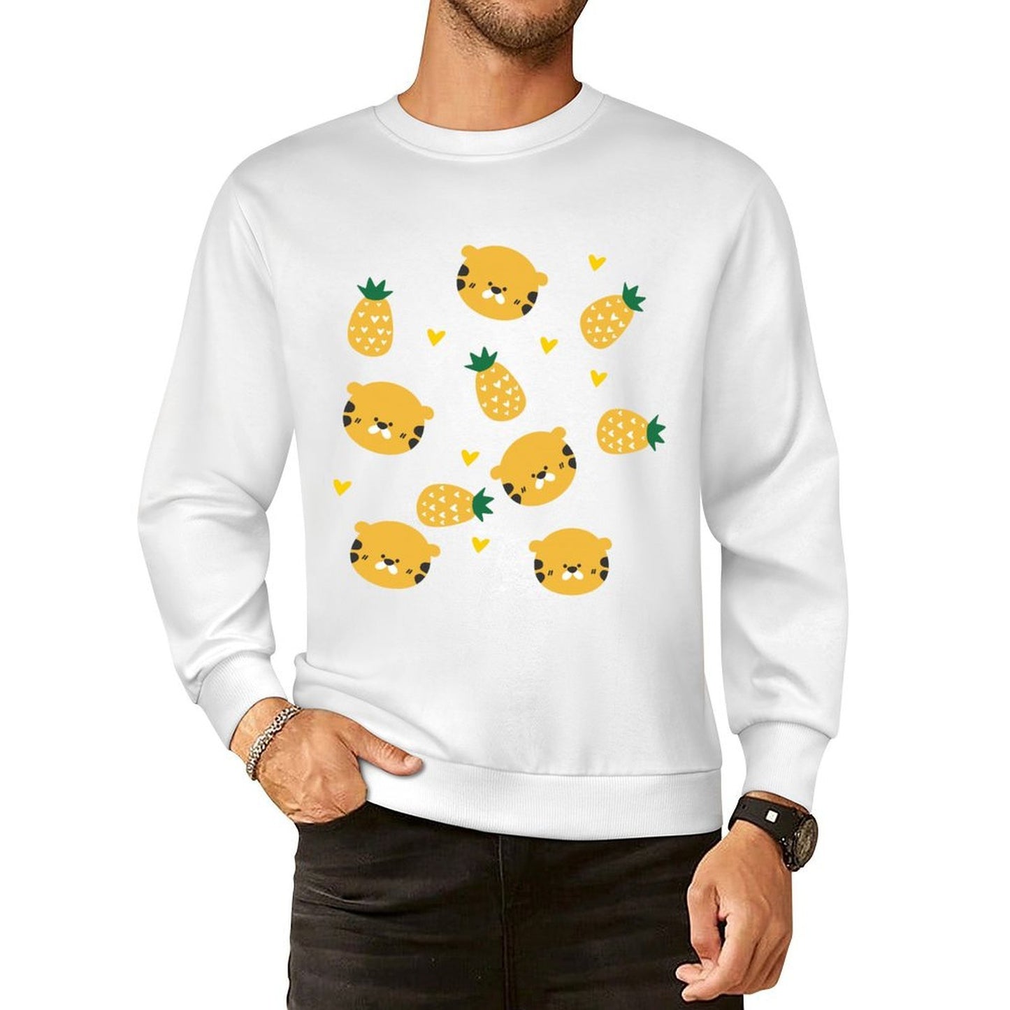 Front Patterned Long Sleeve TopEverydayComfort Long Lasting