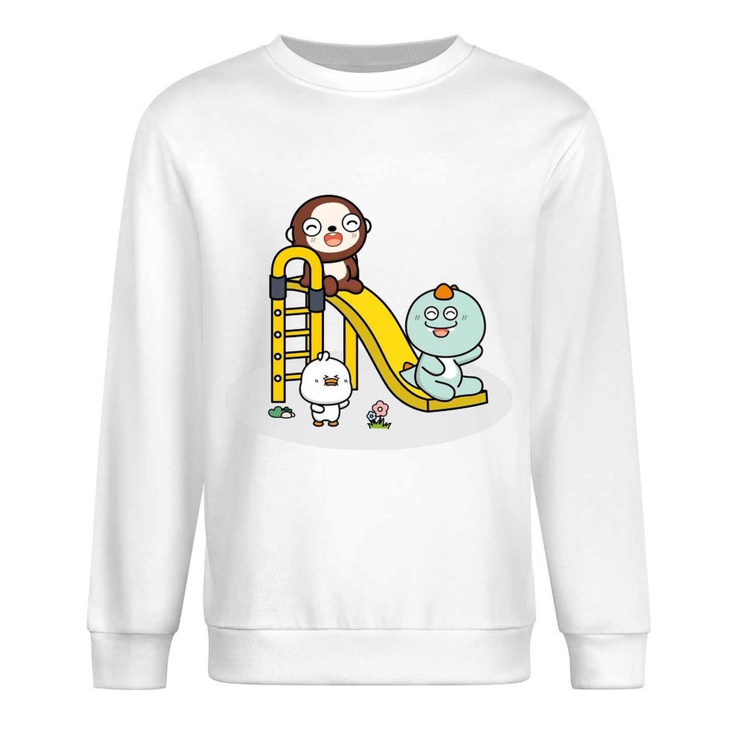 Front Patterned Long Sleeve TopRefined TimelessComfort