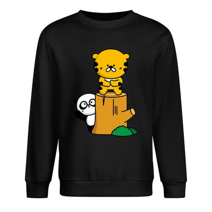 Front Patterned Long Sleeve TopDouble-Stitched SmoothWear