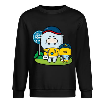 Front Patterned Long Sleeve TopMidweight ComfortLine