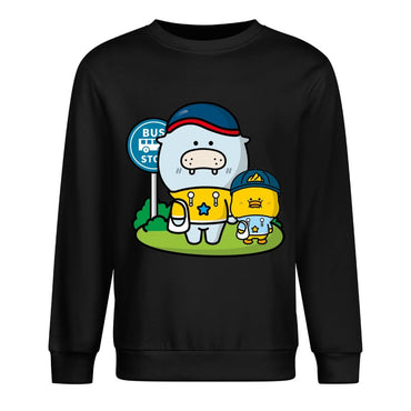 Front Patterned Long Sleeve TopMidweight ComfortLine