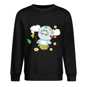 Front Patterned Long Sleeve TopPrint-Ready Plain