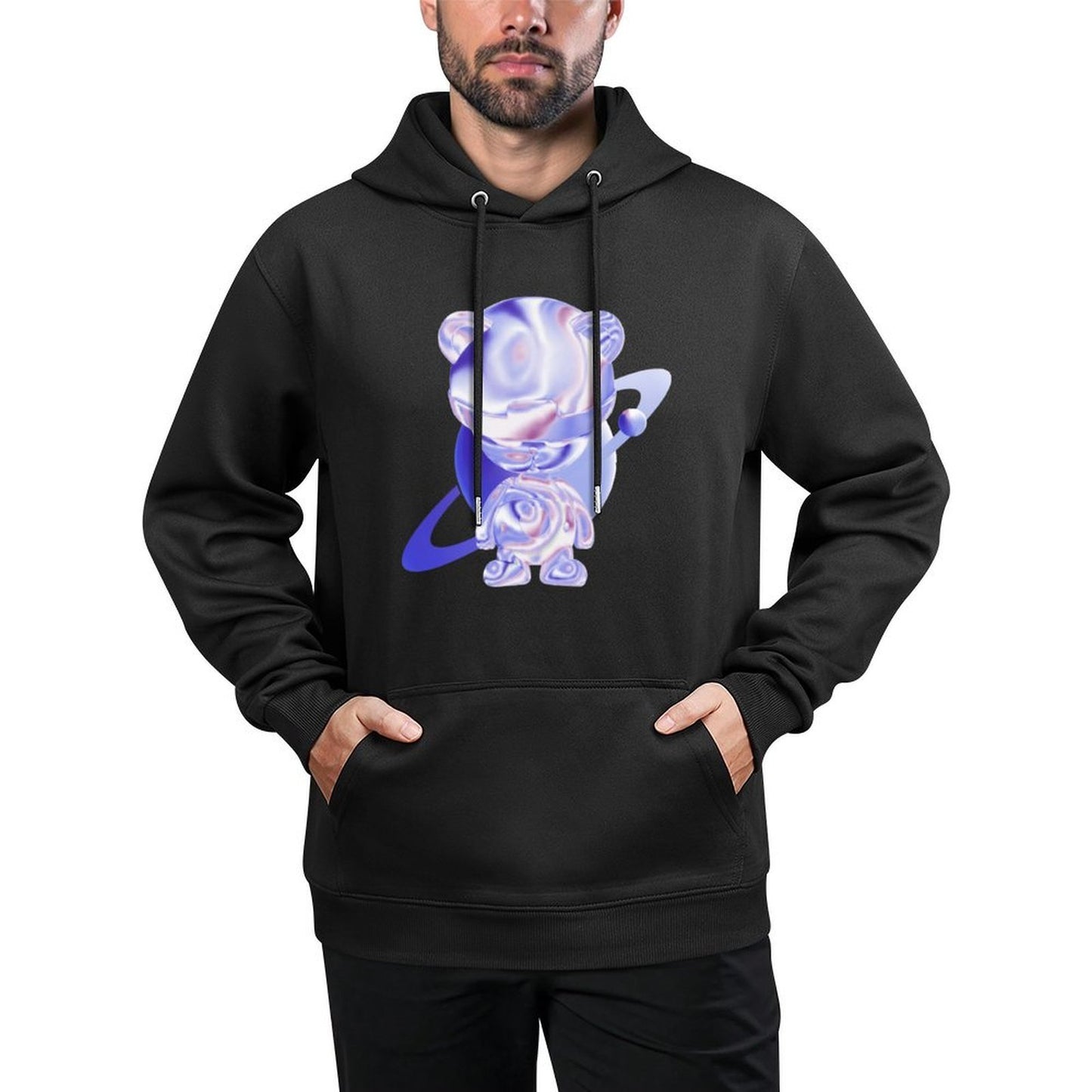 IPIB 250g Hooded Pocket Sweatshirt Front GraphicMen's Hooded  Sweatshirt6000025-1