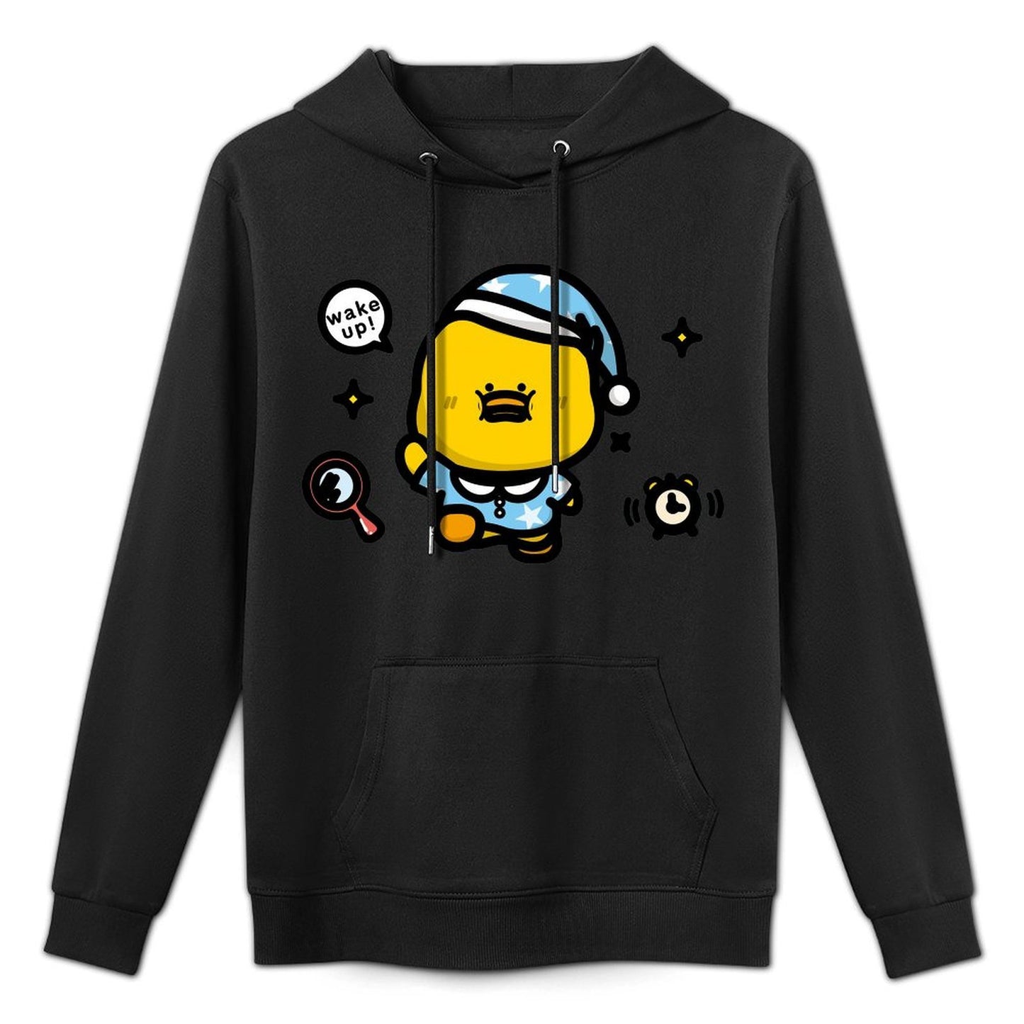 Solid Basic Front Graphic Hoodies